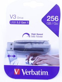 Verbatim Usb-stick 3.0 - Usb 3.0 Superspeed - V3 Usb Drive 256gb Schwarz