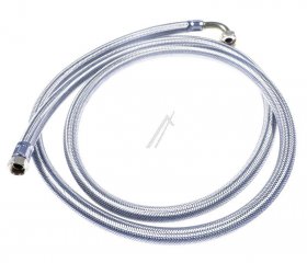 Com Armour-plated Tube - Edelstahl Zulaufschlauch 2,5m, F Gerade- F Gewinkelt
