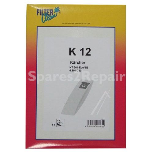 Filterclean Vacuum Cleaner Bags - K12 000779-k Dust Bag 3 Pcs