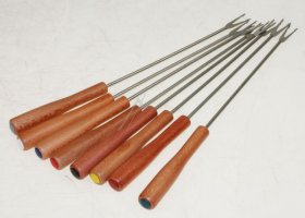 Lagrange Spit - Jeu De 8 Fourchettes Fondue En Bois