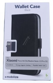 Mobilize Leather Bag Gsm - 29613 Mobilize Classic Gelly Wallet Book Case Xiaomi Redmi Note 13 Pro 5g Black