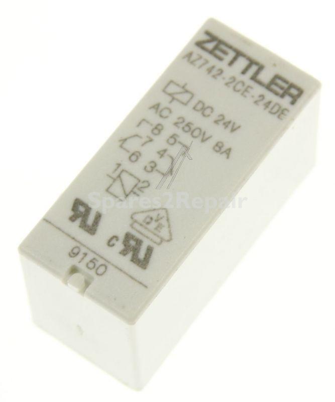 Zettler Pcb Relay To 24v - 24vdc 8a-250vac Relay, 2 Changeovers
