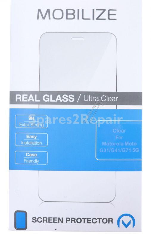 Mobilize Display Protective Film - 56662 Mobilize Edge-to-edge Glass Screen Protector Motorola Edge 30 Fusion Black Edge Glue