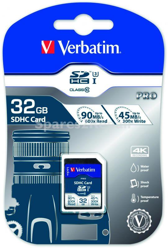 Verbatim Memorycard - 32gb Secure Digital Card Sdhc Pro Uhs-3 32gb Class 10