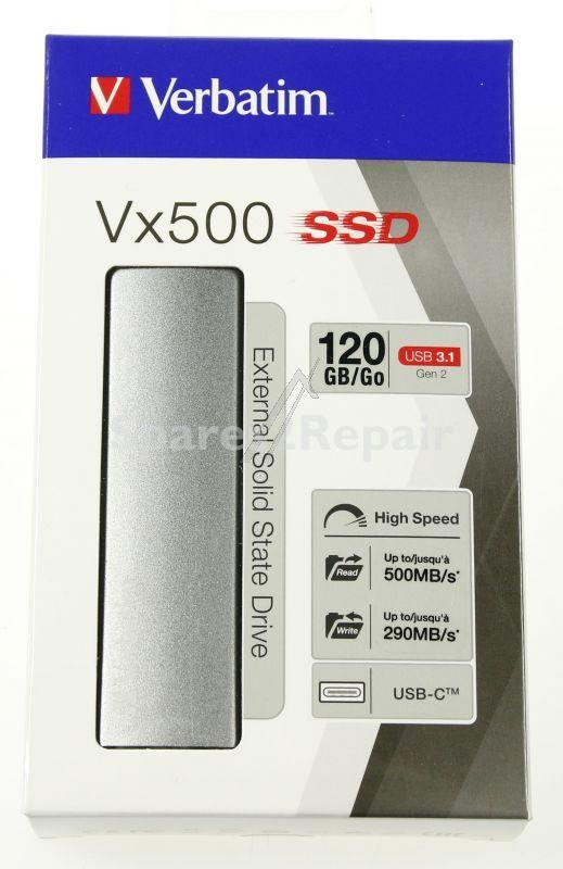 Verbatim External Ssd Hard Drive - Vx500 120gb, Usb3.1 Ssd-festplatte, Extern, G2