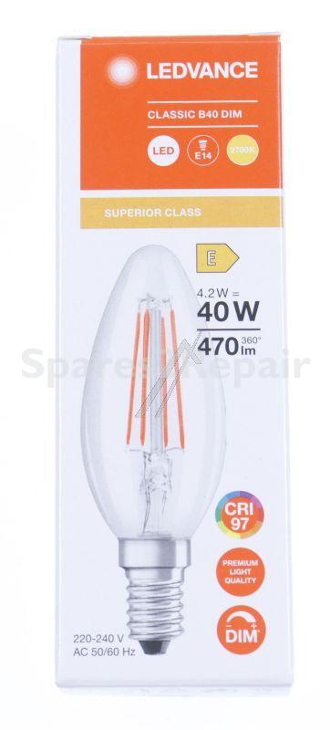 Ledvance E14 Led Spot - Led Classic B Dim Cri97 S 4 2w 927 Fil Cl E14 - LED CLB40DIM 4.