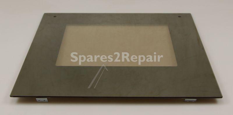 Oven outer Door - 140068480049 Front Glass Inox 592x306mm [Electrolux Aeg]