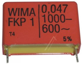 Wima Fkp1 Pulse Capacitor - 0 047uf-1000v Fkp1o124706b00mssd Fkp1 Impulse Capacitor Rm27 5