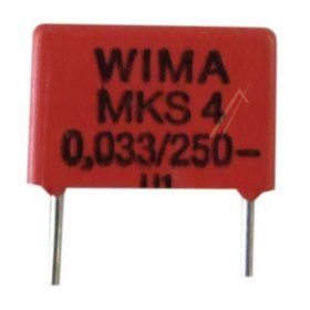 Wima Mks4 Pulse Capacitor - 0 033uf-250v Mks4f023303c00kssd Mks4 Metal Capacitor Rm10 -rohs-