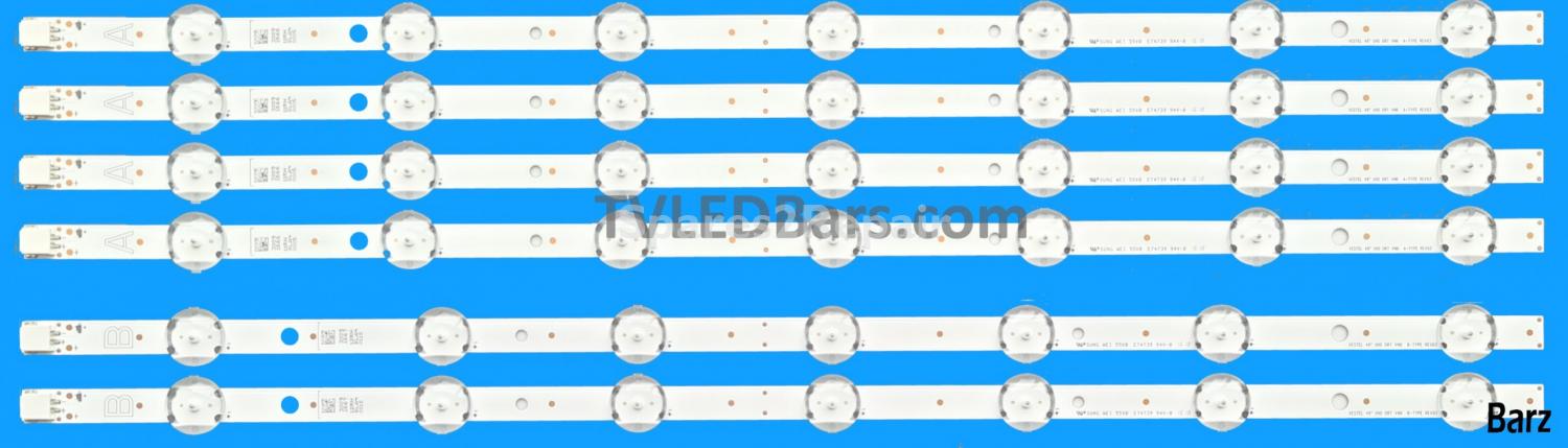 Barz LED Backlight Array VES480QNDS-2D-N11 Hitachi 48HK6T64U 48HK6T74U Vestel 48" UHD DRT VNB 4xA 2xB