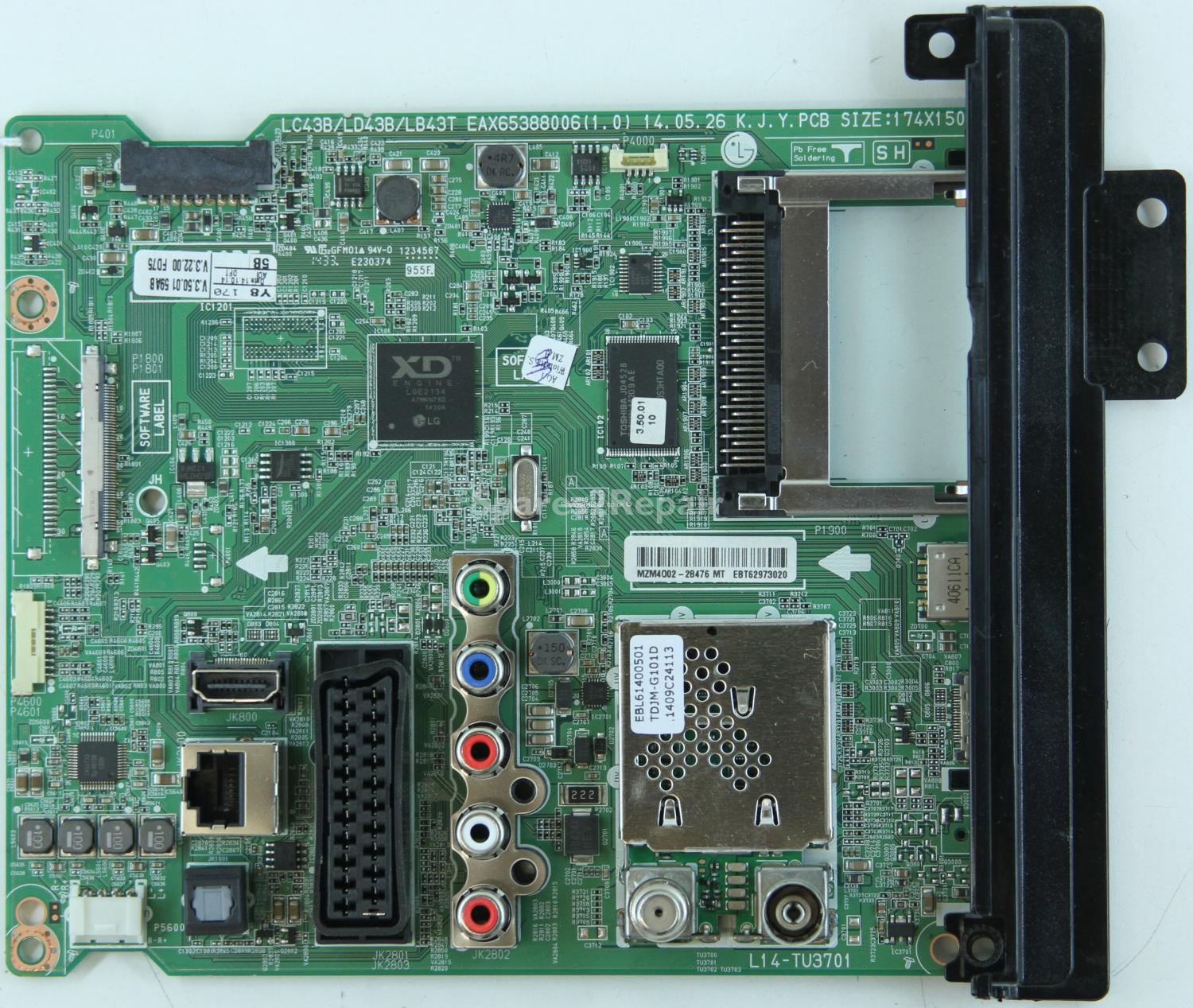 LG 42LB550V - Main AV - EBT62973020 - EAX65388006(1.0) - LC43B/LD43B/LB43T - L14-TU3701