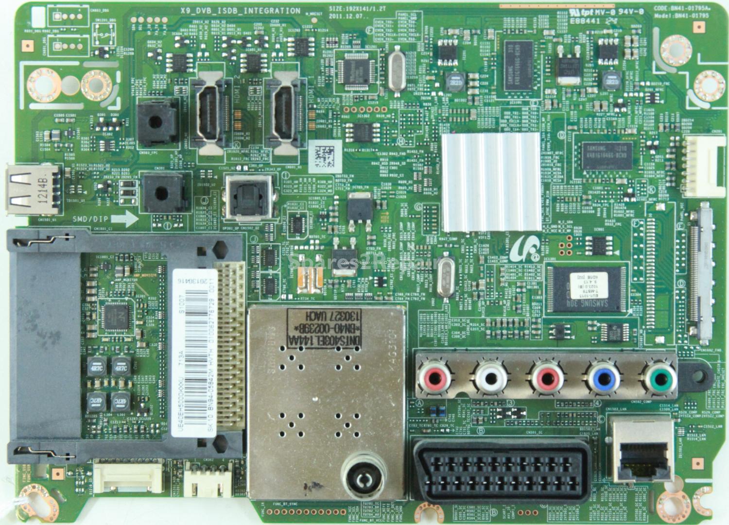 Samsung UE40EH5000K - Main AV - BN94-05842M - BN41-01795A - X9_DVB_ISDB_INTEGRATION