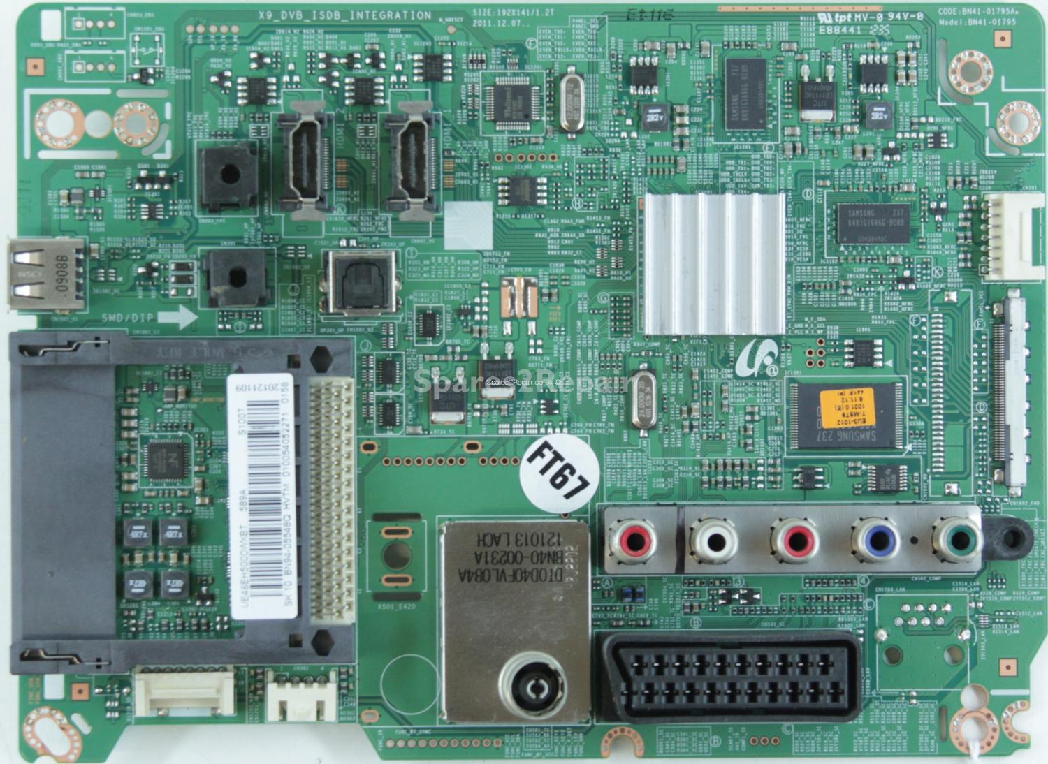 Samsung UE46EH5000W - Main AV - BN94-05548Q - BN41-01795A - X9_DVB_ISDB_INTERGRATION