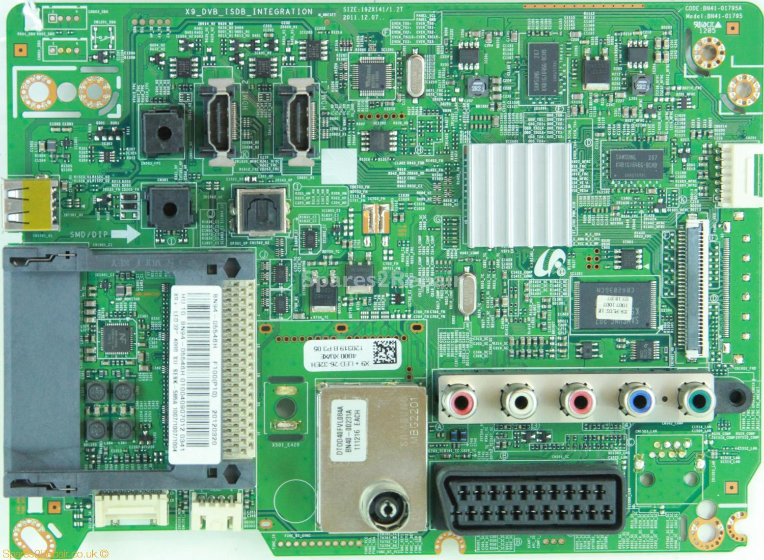 Samsung UE32EH4000 - Main AV - BN94-05546H - BN41-01795A - X9_DVB_ISDB_INTEGRATION