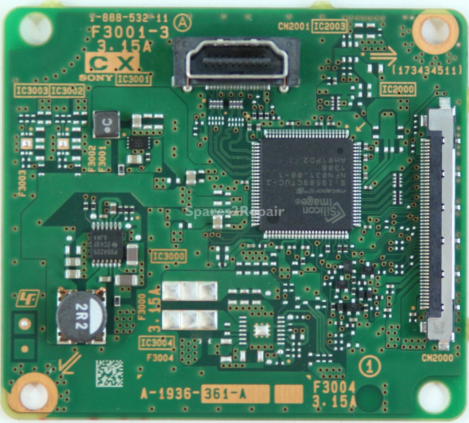 Sony KD-65X9005A - HDMI Board - 1-888-532-11 - A-1936-361-A - 173434511