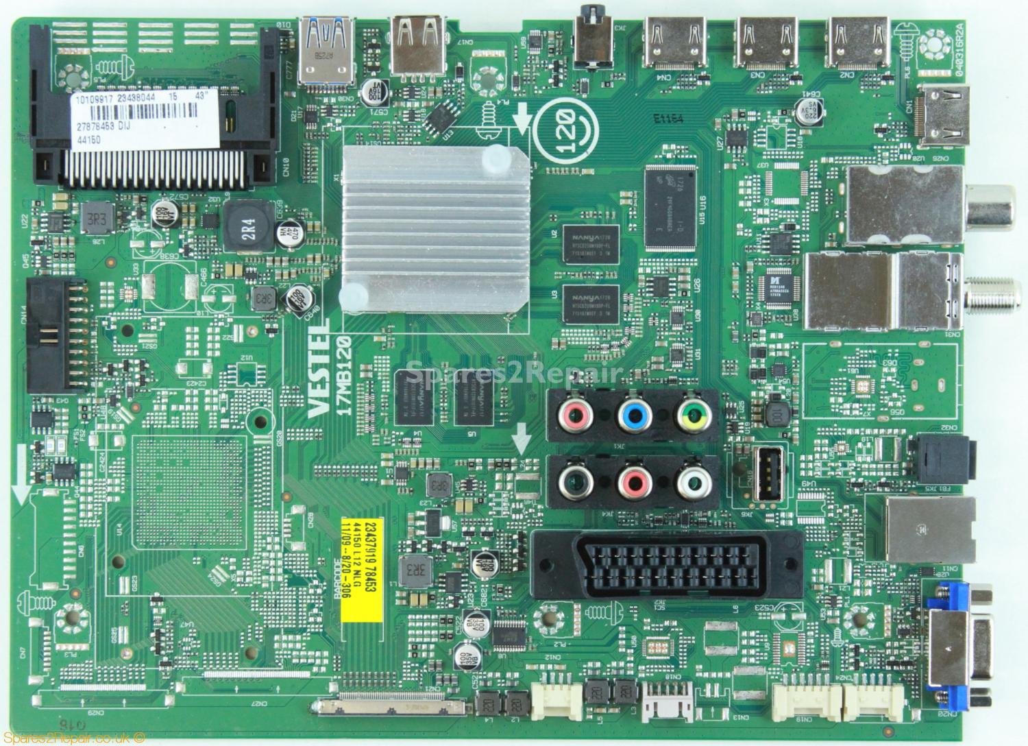 Toshiba 43U6763DB - Main AV - 23438044 - 17MB120 - 040316R2A