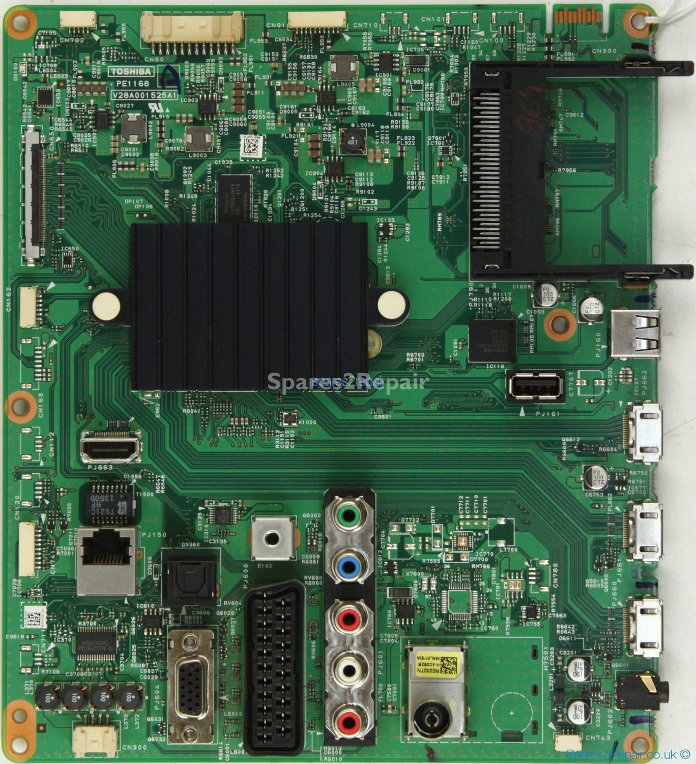 Toshiba 55L7453D - Main AV - PE1168 A - V28A001525A1