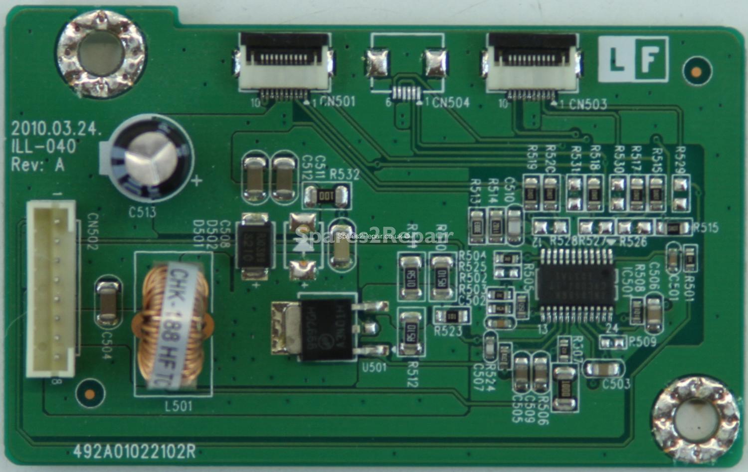 Viewsonic VX2250WM-LED - Board - ILL-040 - Rev:A - 492A01022102R